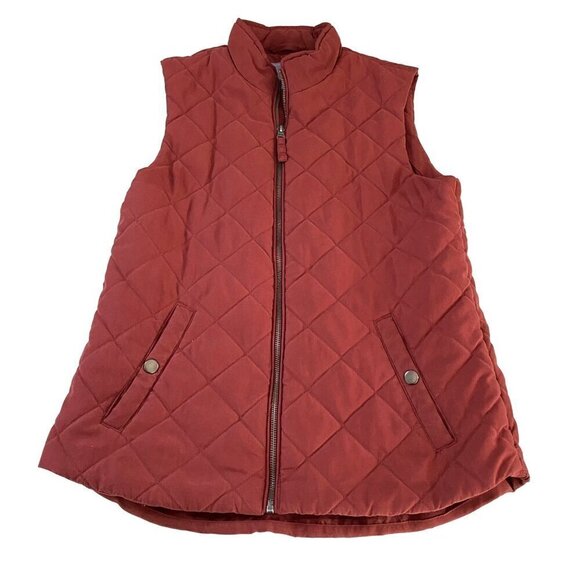 Laura‎ Scott Full Zip Quilted Puffer Vest With Pockets Women's M Outdoor Classic - Picture 3 of 11